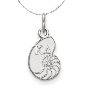 Sterling Silver Kappa Delta XS (Tiny) Pendant Necklace - 18 Inch